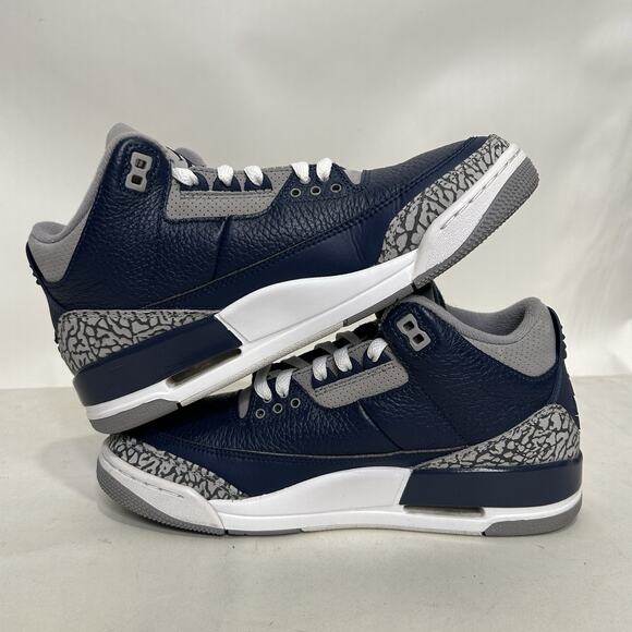 Nike Air Jordan 3 Retro OG Georgetown/Midnight Navy White” - Picture 3 of 9